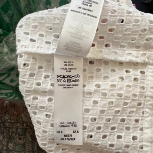 White Juicy Couture Eyelet Peplum Top size 6 - Picture 10 of 10